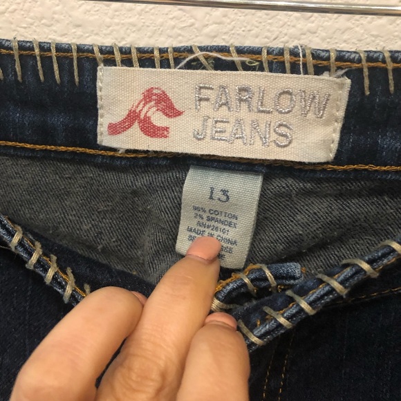 Farlow Vintage jeans cute button detail stretchy - Picture 3 of 3